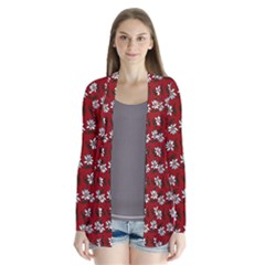 Daisy Red Drape Collar Cardigan by snowwhitegirl