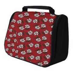 Daisy Red Full Print Travel Pouch (small)