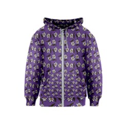 Daisy Purple Kids  Zipper Hoodie by snowwhitegirl