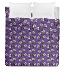 Daisy Purple Duvet Cover Double Side (queen Size)