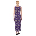 Daisy Purple Fitted Maxi Dress View2