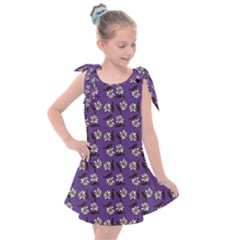 Daisy Purple Kids  Tie Up Tunic Dress