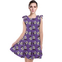 Daisy Purple Tie Up Tunic Dress