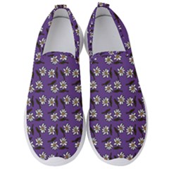 Daisy Purple Men s Slip On Sneakers by snowwhitegirl