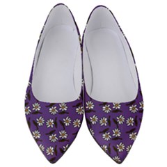 Daisy Purple Women s Low Heels by snowwhitegirl