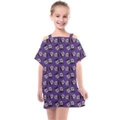 Daisy Purple Kids  One Piece Chiffon Dress by snowwhitegirl