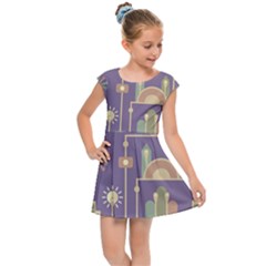 Background Infographic Travel Kids  Cap Sleeve Dress by Pakrebo