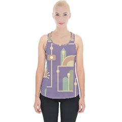 Background Infographic Travel Piece Up Tank Top by Pakrebo