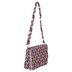 Pattern Abstract Fabric Wallpaper Shoulder Bag With Back Zipper