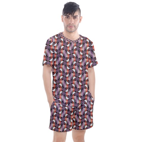 Pattern Abstract Fabric Wallpaper Men s Mesh Tee And Shorts Set by Pakrebo