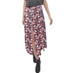 Pattern Abstract Fabric Wallpaper Velour Split Maxi Skirt by Pakrebo