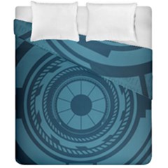 Technology Background Binary Duvet Cover Double Side (california King Size) by Pakrebo