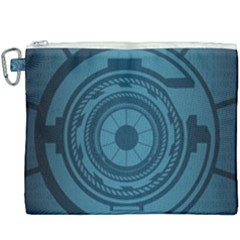 Technology Background Binary Canvas Cosmetic Bag (xxxl) by Pakrebo