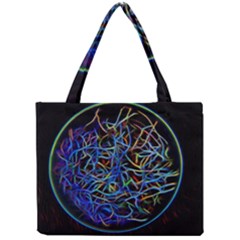 Neon Background Light Design Mini Tote Bag by Pakrebo