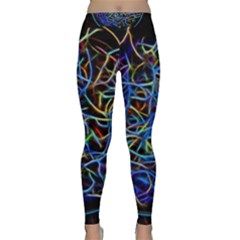 Neon Background Light Design Classic Yoga Leggings by Pakrebo