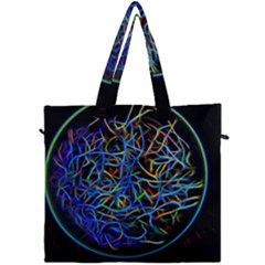 Neon Background Light Design Canvas Travel Bag by Pakrebo