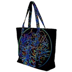 Neon Background Light Design Zip Up Canvas Bag by Pakrebo