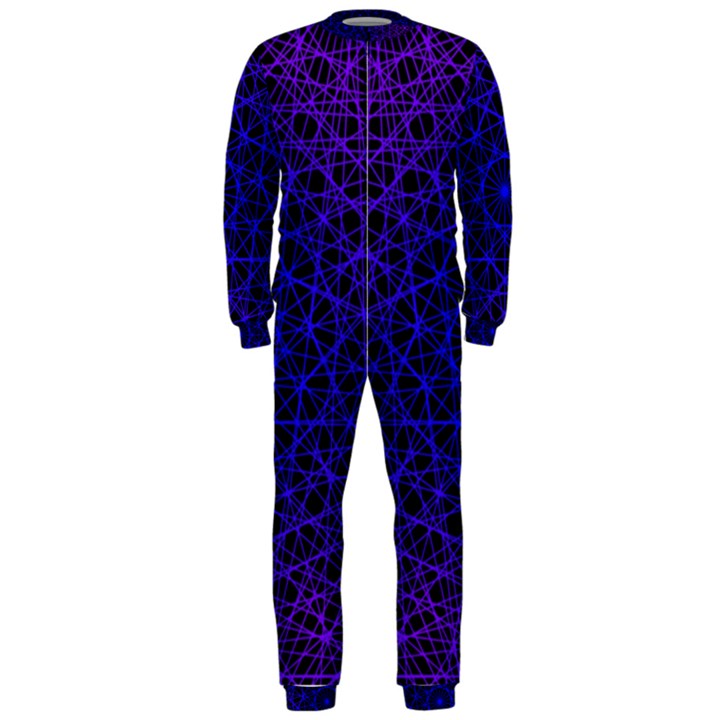 Background Lines Pattern Line Art OnePiece Jumpsuit (Men) 