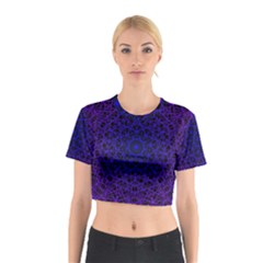 Background Lines Pattern Line Art Cotton Crop Top by Pakrebo