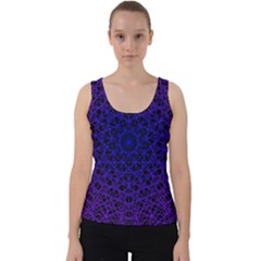 Background Lines Pattern Line Art Velvet Tank Top by Pakrebo