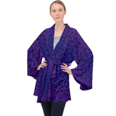 Background Lines Pattern Line Art Velvet Kimono Robe by Pakrebo