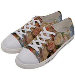 Ackground Flowers Colorful Women s Low Top Canvas Sneakers by Pakrebo