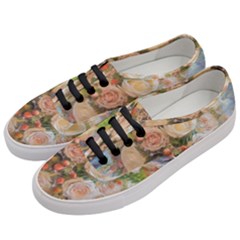 Ackground Flowers Colorful Women s Classic Low Top Sneakers by Pakrebo