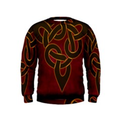 Celtic Spiritual Pattern Art Kids  Sweatshirt by Pakrebo