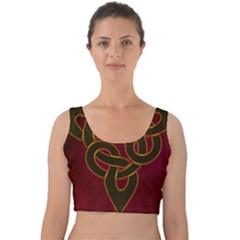 Celtic Spiritual Pattern Art Velvet Crop Top by Pakrebo