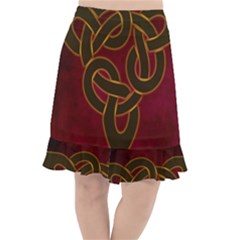 Celtic Spiritual Pattern Art Fishtail Chiffon Skirt