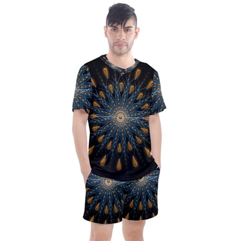 Explosion Fireworks Flare Up Men s Mesh Tee And Shorts Set by Pakrebo