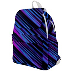 Blue Abstract Lines Pattern Light Top Flap Backpack by Pakrebo