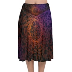 Software Development Virtual Velvet Flared Midi Skirt