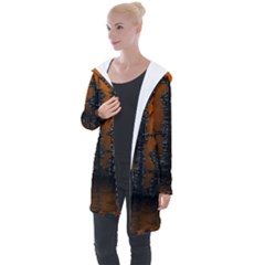 Skyline Future Graphic Sketchbook Longline Hooded Cardigan by Pakrebo