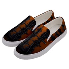 Skyline Future Graphic Sketchbook Men s Canvas Slip Ons by Pakrebo