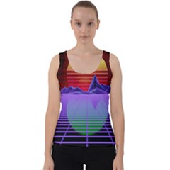 Synthwave Retrowave Synth Velvet Tank Top by Pakrebo