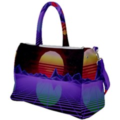 Synthwave Retrowave Synth Duffel Travel Bag by Pakrebo