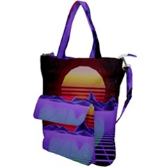 Synthwave Retrowave Synth Shoulder Tote Bag by Pakrebo