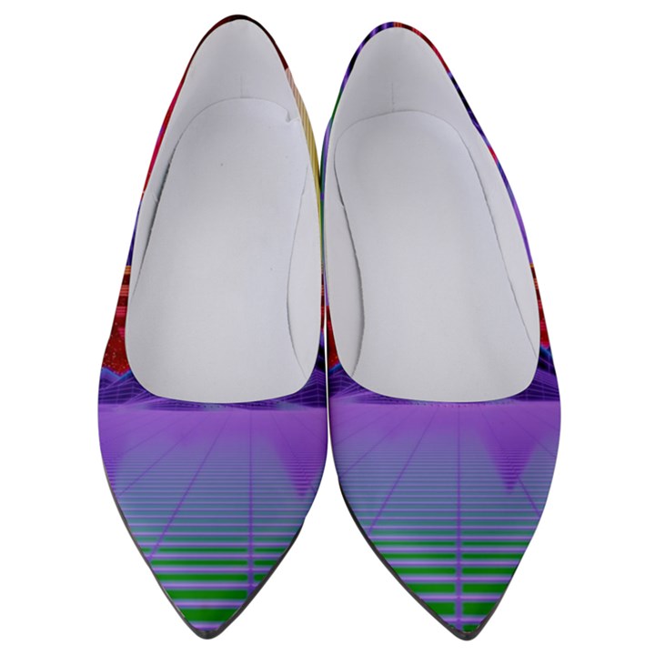 Synthwave Retrowave Synth Women s Low Heels