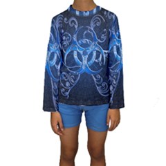 Background Creativity Form Pattern Kids  Long Sleeve Swimwear by Pakrebo