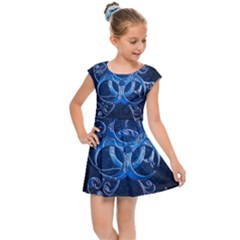 Background Creativity Form Pattern Kids  Cap Sleeve Dress by Pakrebo