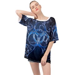 Background Creativity Form Pattern Oversized Chiffon Top