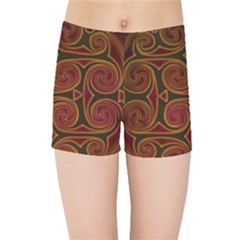 Celtic Spiritual Pattern Art Kids  Sports Shorts by Pakrebo