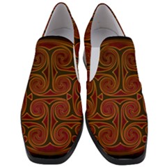 Celtic Spiritual Pattern Art Women Slip On Heel Loafers by Pakrebo