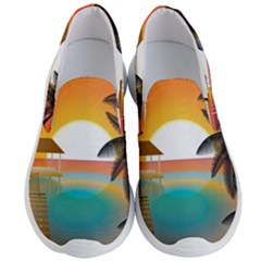 Sunset Beach Beach Palm Ocean Men s Lightweight Slip Ons by Pakrebo