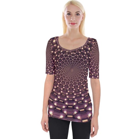 Background Sphere Balls Reflection Wide Neckline Tee by Pakrebo