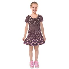 Background Sphere Balls Reflection Kids  Short Sleeve Velvet Dress by Pakrebo