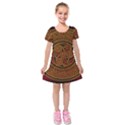 Celtic Spiritual Pattern Art Kids  Short Sleeve Velvet Dress View1