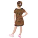 Celtic Spiritual Pattern Art Kids  Short Sleeve Velvet Dress View2