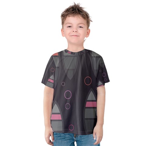 Background Blacks Pinks Kids  Cotton Tee by Pakrebo